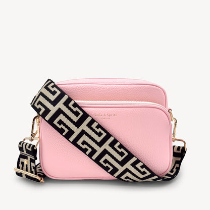 Correa griega en negro y piedra - Estilo elegante y audaz