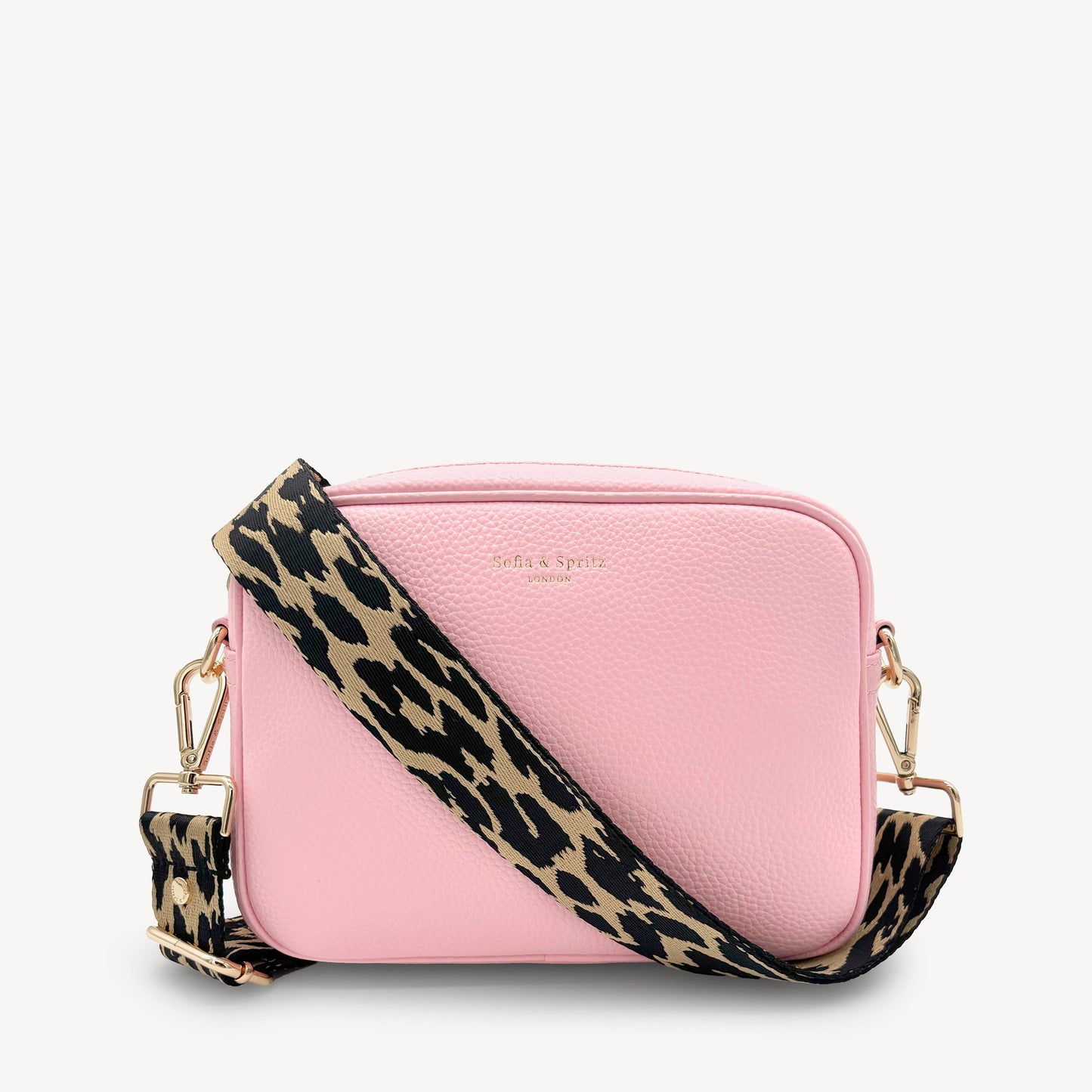 Correa negro y beige con estampado de leopardo - Accesorio elegante con estampado de leopardo