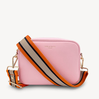 Correa a rayas naranja, beige y negro