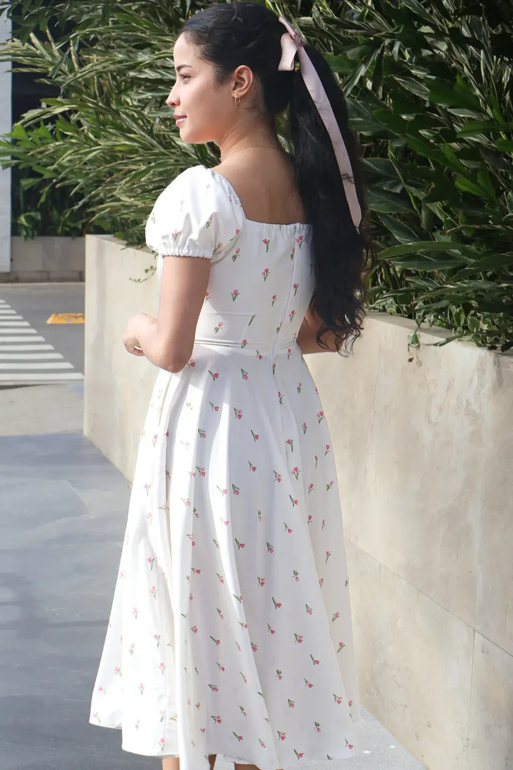 Vestido Midi Lady Seraphina Tulipanes