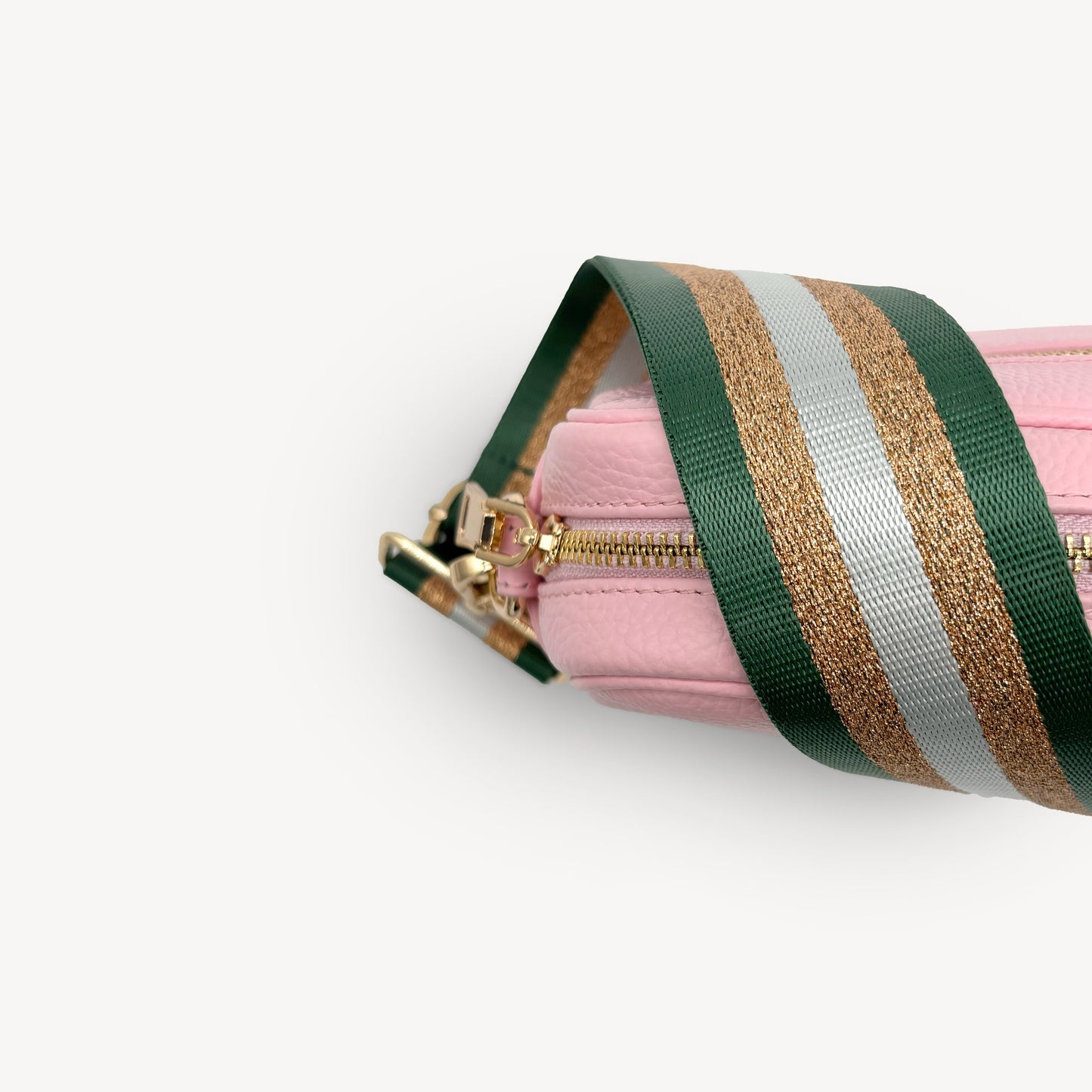 Correa con franja de purpurina verde y dorada - Accesorio brillante para cualquier conjunto