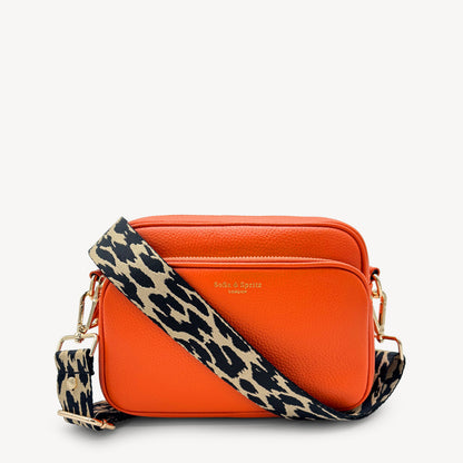 Correa negro y beige con estampado de leopardo - Accesorio elegante con estampado de leopardo