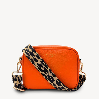 Correa negro y beige con estampado de leopardo - Accesorio elegante con estampado de leopardo