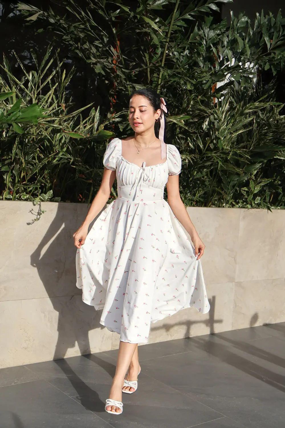 Vestido Midi Lady Seraphina Tulipanes