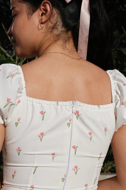 Vestido Midi Lady Seraphina Tulipanes