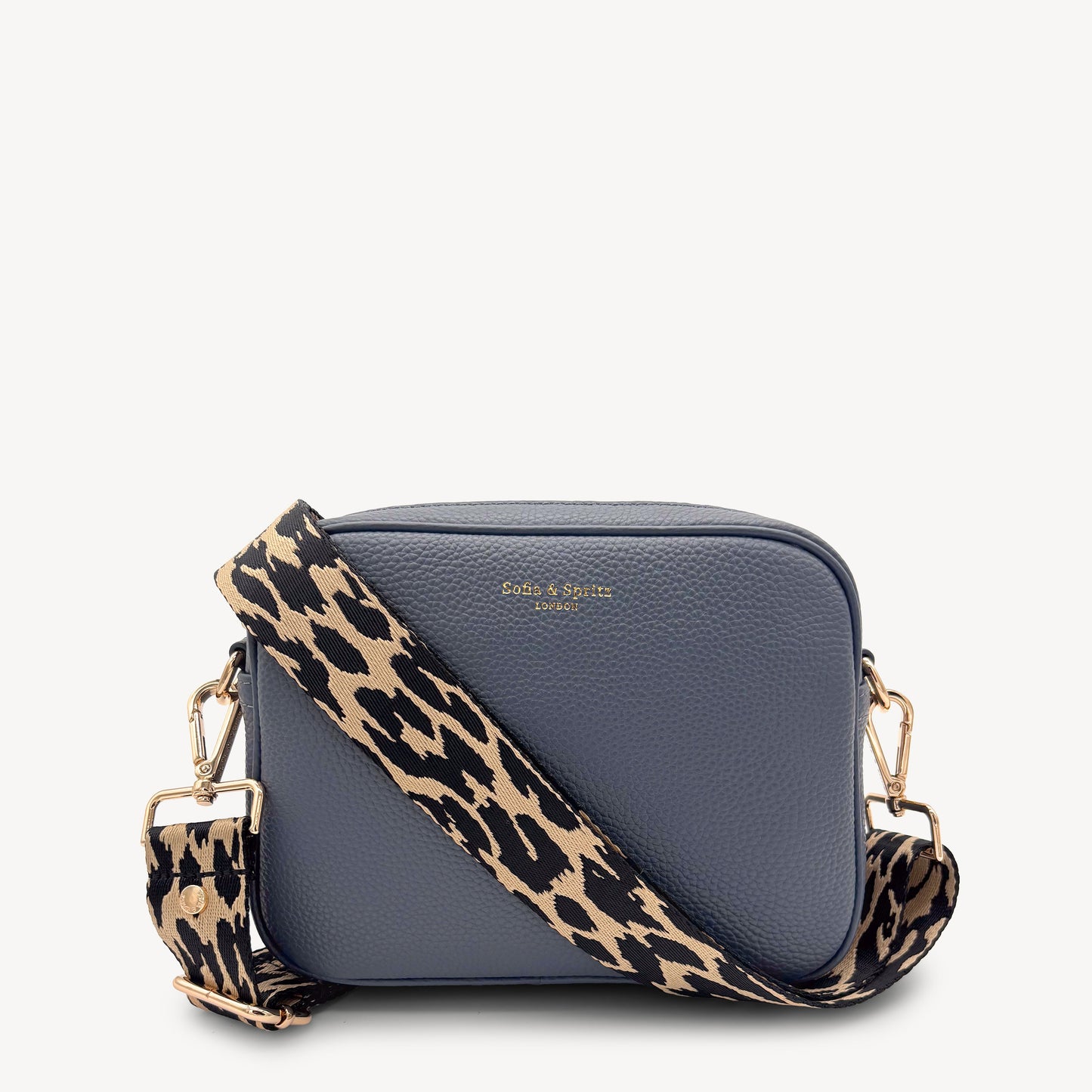 Correa negro y beige con estampado de leopardo - Accesorio elegante con estampado de leopardo