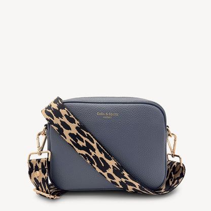 Correa negro y beige con estampado de leopardo - Accesorio elegante con estampado de leopardo