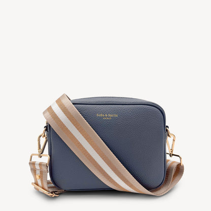 Correa a rayas champán y oro rosa