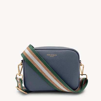 Correa con franja de purpurina verde y dorada - Accesorio brillante para cualquier conjunto