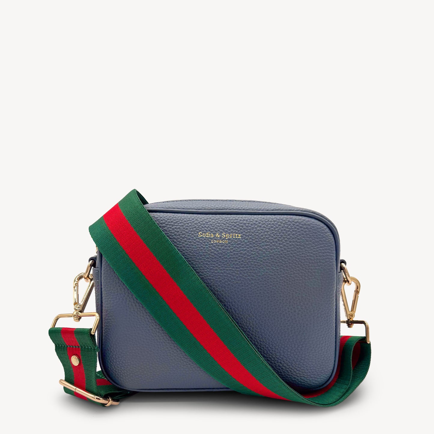 Correa de rayas verdes y rojas vibrante - Accesorio audaz y llamativo