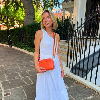 Bolso bandolera Alba en naranja vibrante
