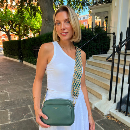 Bolso cruzado Alba en verde Racing