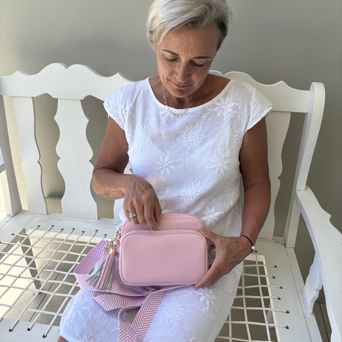 Bolso bandolera Alba en rosa empolvado – Estilo diario sin esfuerzo