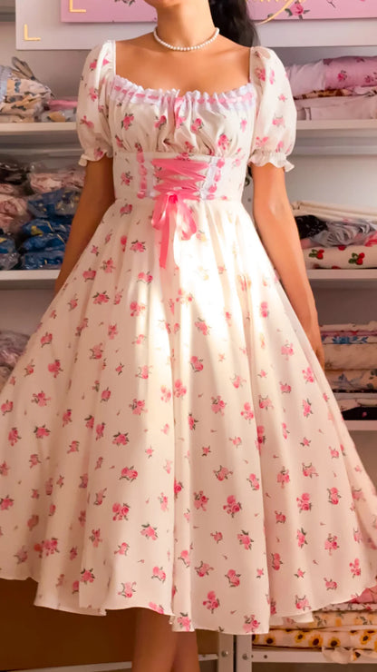 Vestido Mary Rose Midi Flor Victoria