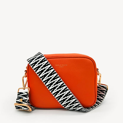 Correa en zigzag negro y blanco, audaz