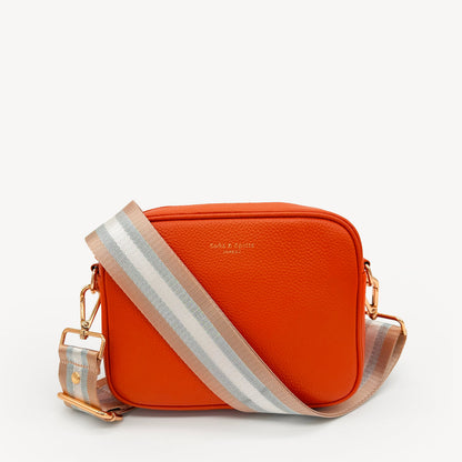 Correa a rayas champán y plata — accesorio lujoso y elegante