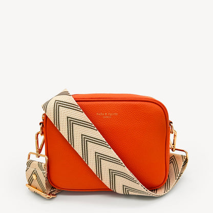 Correa de flecha en verde oliva y piedra — Boho-Chic, accesorio llamativo