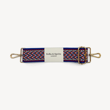 Correas con diseño azteca azul y rojo - Set surtido