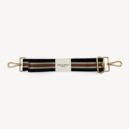 Colección de correas negras y doradas