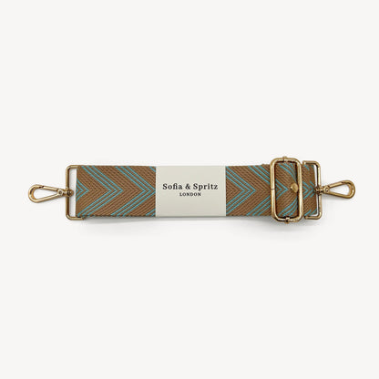 Correa de flecha azul claro y arena – Toque elegante y sutil