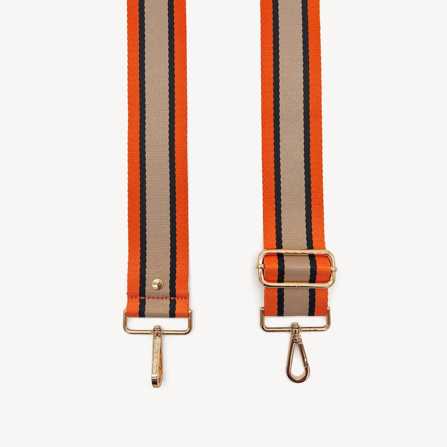 Correa a rayas naranja, beige y negro