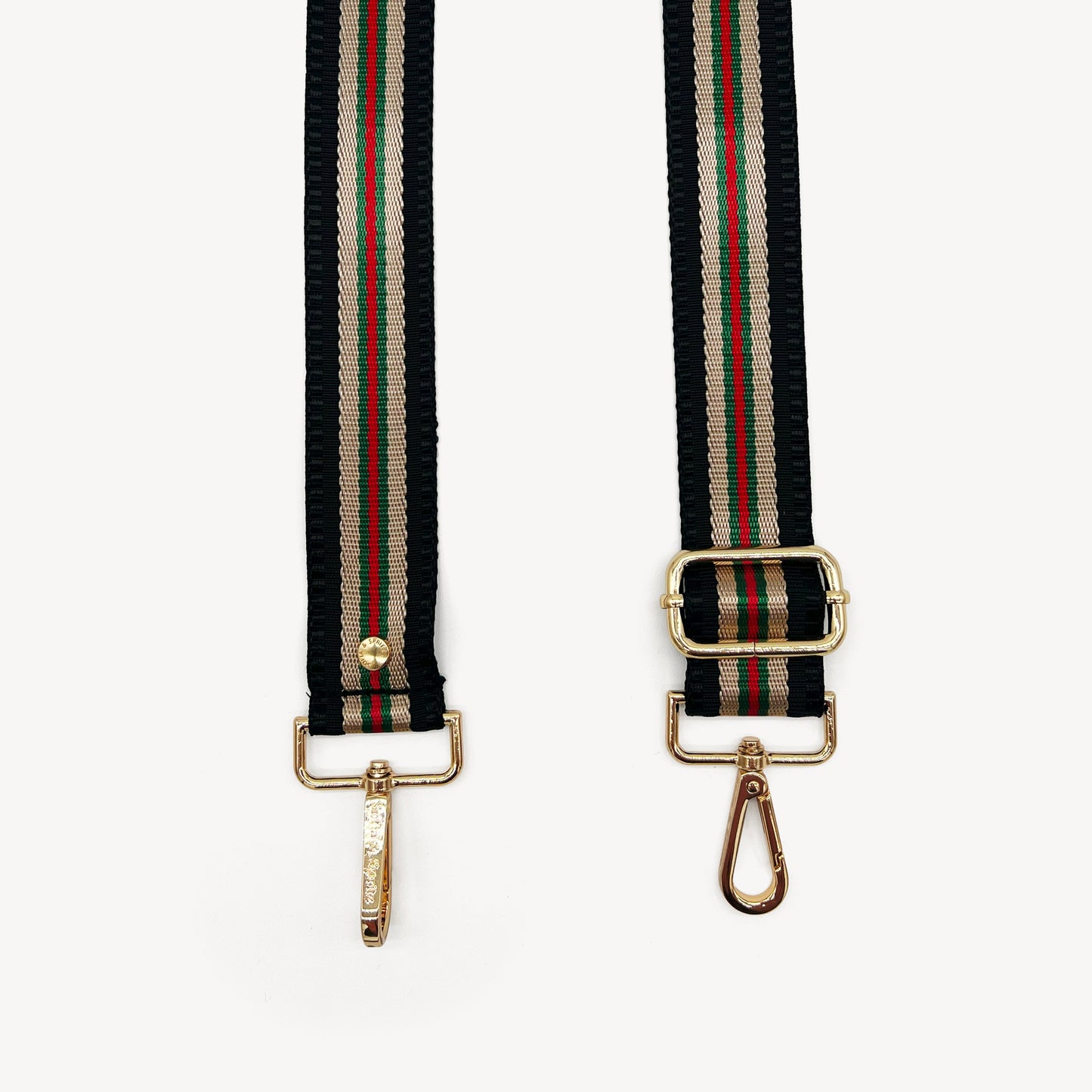 Colección de correas negras y doradas