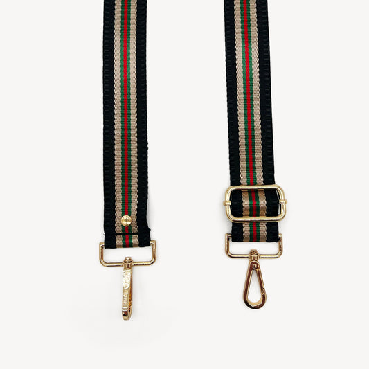 Colección de correas negras y doradas
